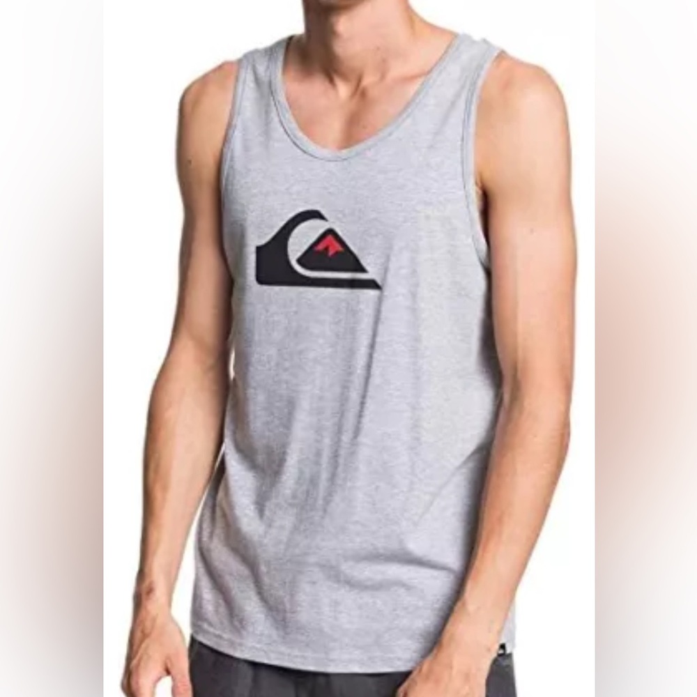 New Quiksilver Comp Logo Tee Tank Athletic Logo T-shirt Mountain & Wave Tank Top